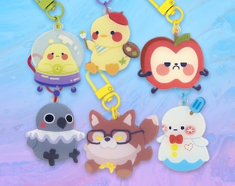 ラブ＆ディープスペースぬいぐるみ 2インチ アクリルキーホルダー | クレーンゲームぬいぐるみ アクリルキーホルダー