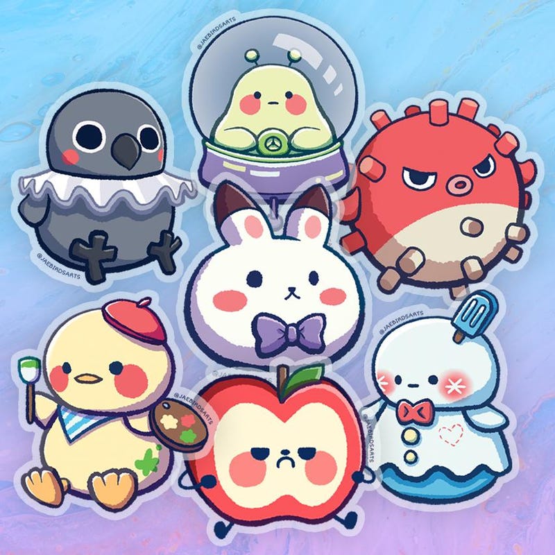 Love Deep and Space Animal Party Vinyl Plush Keychains Gift Blind Box