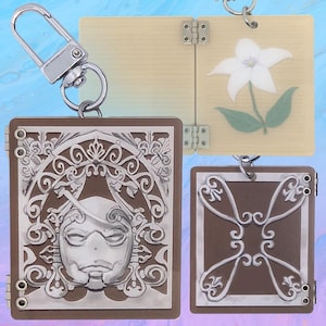 Porte-clés livre Nier Grimoire Weiss de 5 cm | Porte-clés acrylique articulé Nier Replicant
