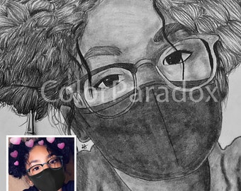 Customized pencil portraits, drawing for you, great gift