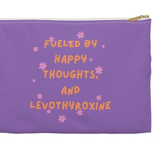 Funny thyroid disease makeup bag for thyroid cancer survivors, Accessory pouch, Medication bag, Affordable thyroid gift for women