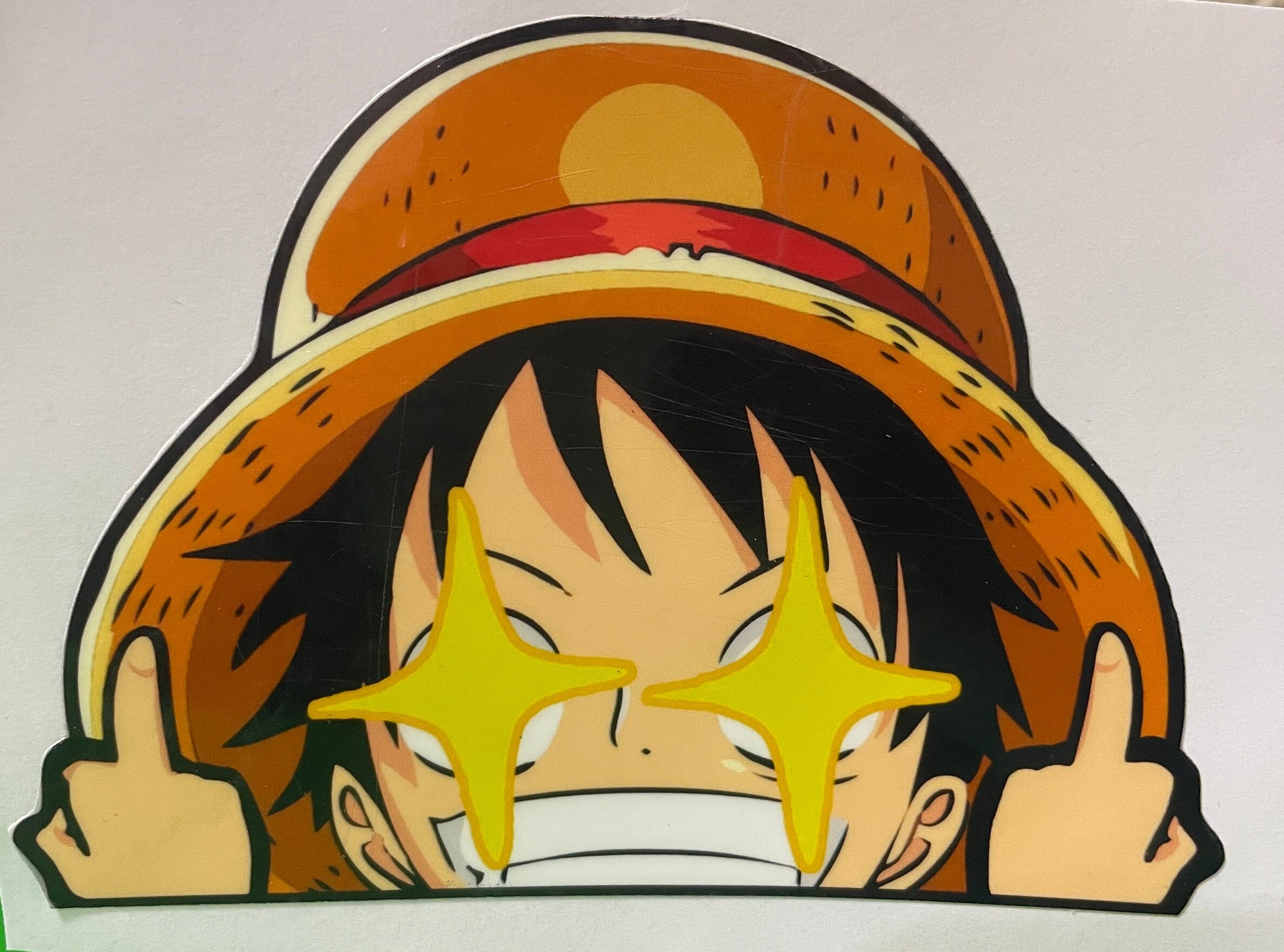 Sticker for Sale avec l'œuvre « Chapeau de paille Luffy One Piece