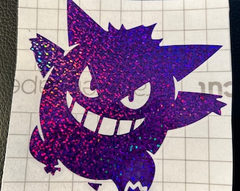 Pegatina de Gengar para coche, estilo anime de Pokémon, JDM, de vinilo impermeable, para portátil, ventana, parachoques, coche de drift.