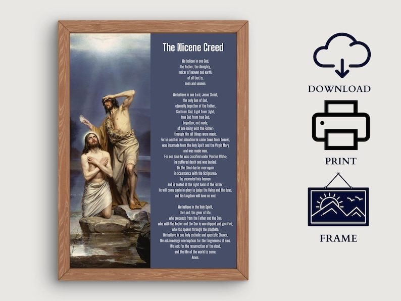 Printable Nicene Creed Art Vintage baptism Of Christ Painting By printable-nicene-creed-art-vintage-baptism-of-christ-painting-by