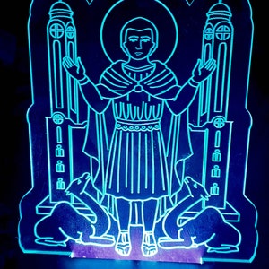 Christiaan Coptic saint icon, LED acrylic  night light