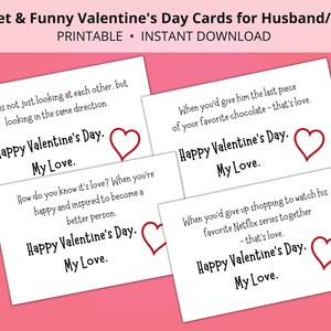 Divertidas Tarjetas IMPRIMIBLES del Día de San Valentín para Esposo, Esposa, Cónyuge, Pareja, Novio, Novia; Tarjetas de San Valentín sarcásticamente dulces