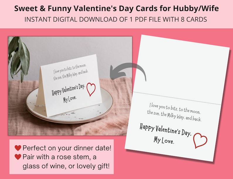 Funny PRINTABLE Valentine's Day Cards for Husband, Wife, Spouse ...