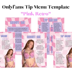 Onlyfans Editable Tip Menu Template - Retro Pink Theme