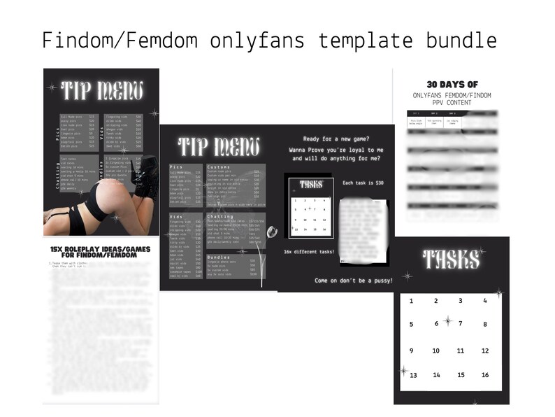 Onlyfans Findom/femdom Guide and Tip Menu Templates - Etsy