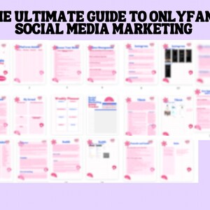 The Ultimate Onlyfans Social Media Marketing Guide + Planner