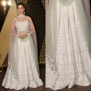 Alia bhatt in grey lehenga sale