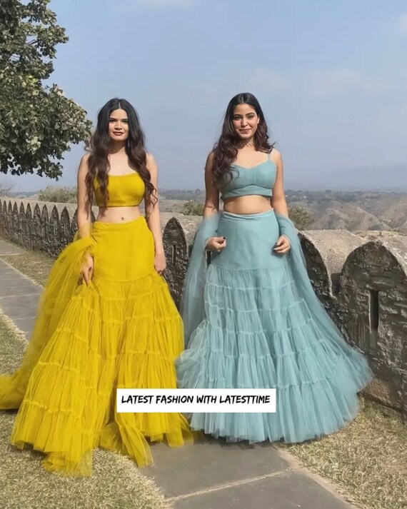 Frill lehenga clearance dress