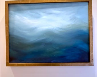 Peace and Calm by Steph McKee, Acrylic on Canvas Framed Minimalist Painting