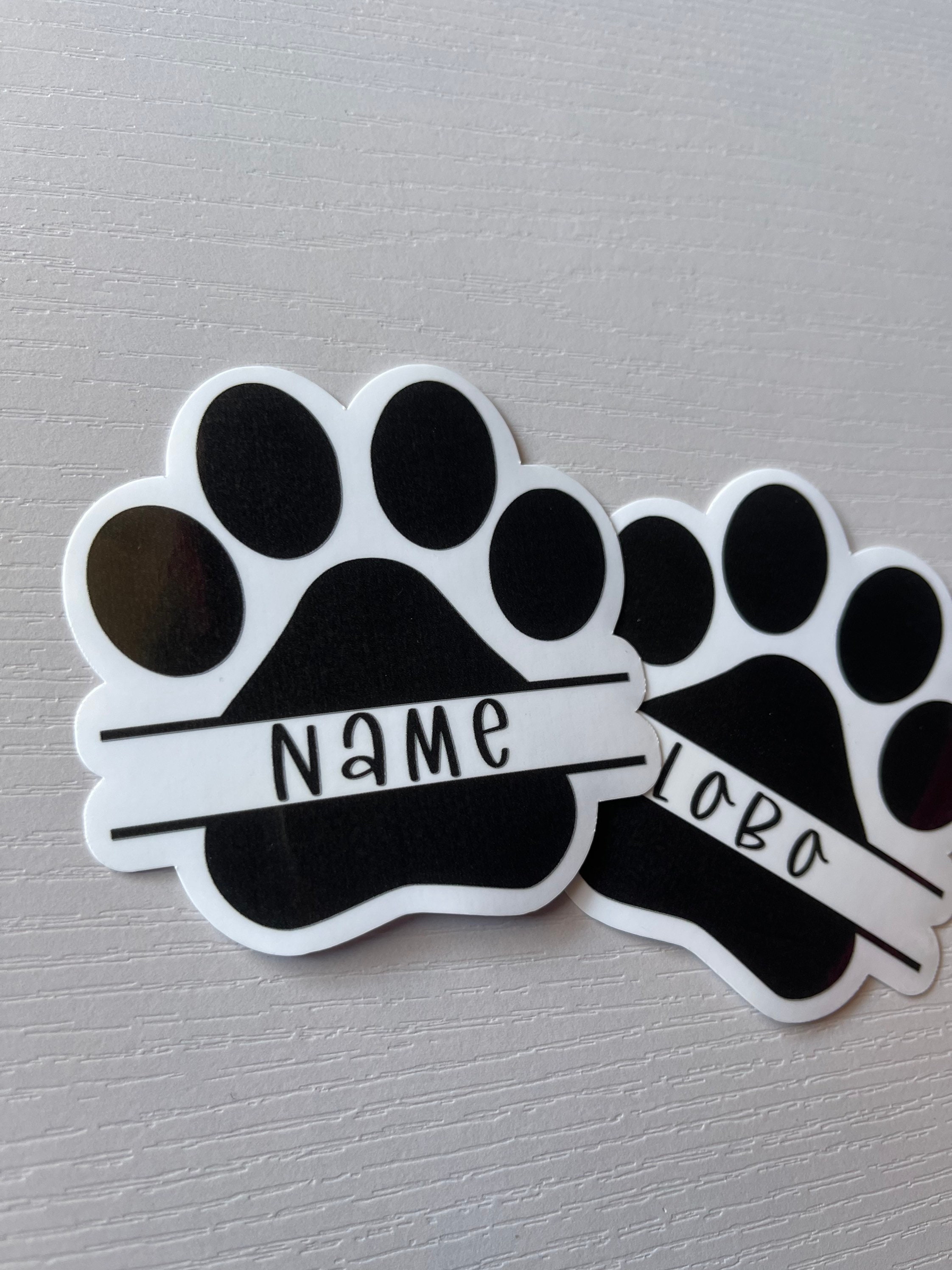 Custom Dog Print Sticker with Name Waterproof stickers tumblr