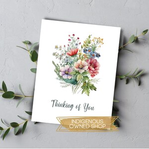 Assortiment de cartes de fleurs sauvages vintage pensant à vous, cartes de voeux de fleurs sauvages, carte tu me manques, carte d'amitié florale, botanique aller mieux