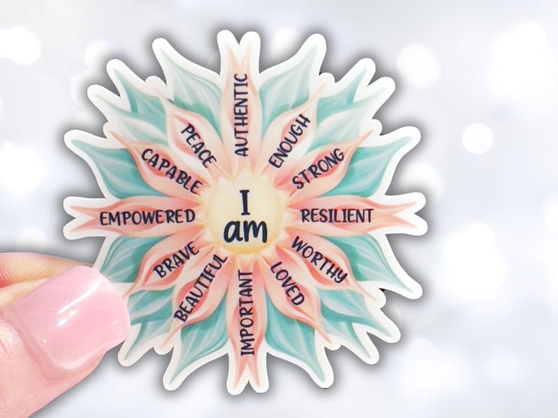 I Am Sticker, Affirmation Vinyl Sticker, Mental Health Decal, You Are ...