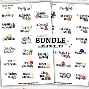 Christian Holiday Religious Planner Stickers 2026 Liturgical Calendar Bible Journaling Icons Tiny Mini Standard image 13