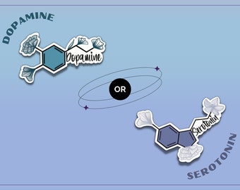 Serotonin und Dopamin Aufkleber - psychische Gesundheit Inspirierende Achtsamkeit Aufkleber, Laptop Aufkleber, wasserdichter Vinyl Aufkleber, Wasserflasche Aufkleber