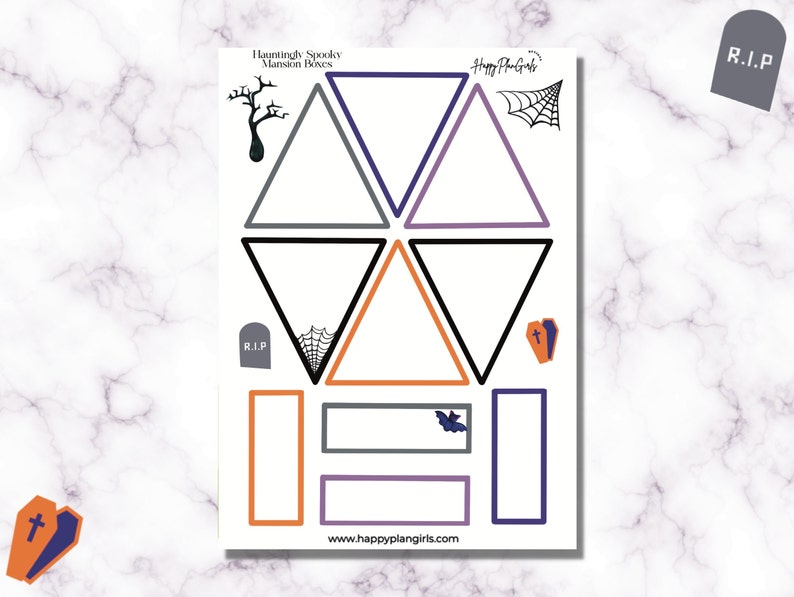 Hoonar Room Sticker Haunted House Sticker Kit- Halloween Stickers, Spooky Calendar Stickers ...
