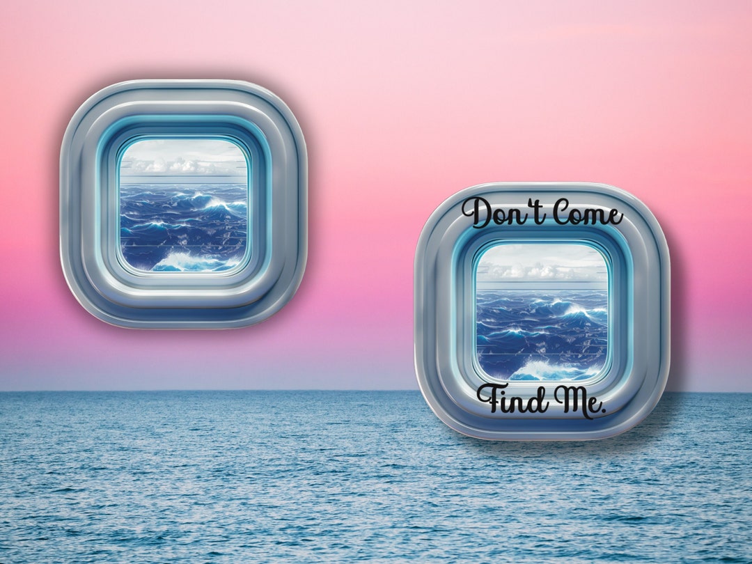 Sticker Beautiful View Out Window Ocean Window View Sticker - Matte, Glossy, or Glitter Finish ...