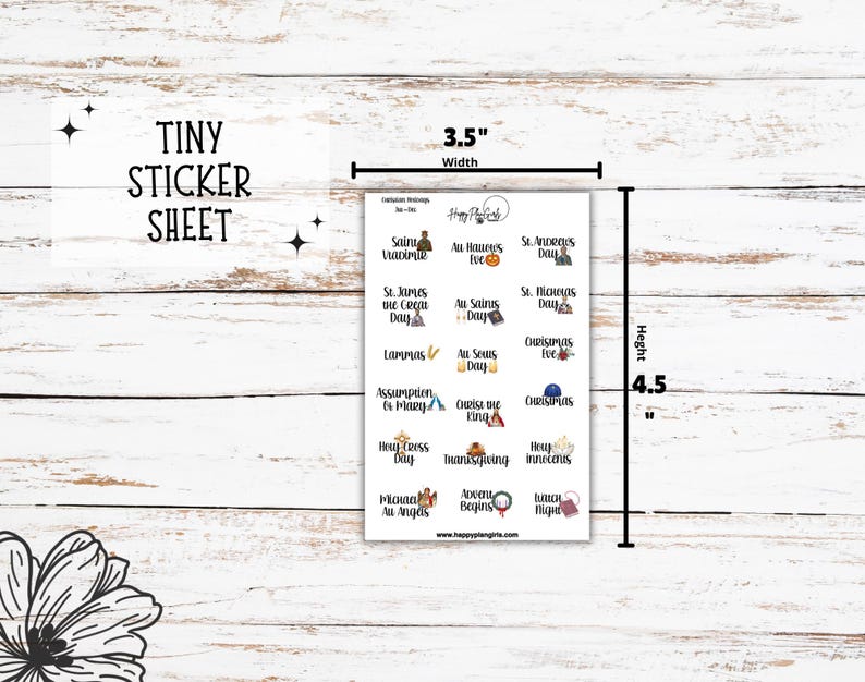 Christian Holiday Religious Planner Stickers 2026 Liturgical Calendar Bible Journaling Icons Tiny Mini Standard image 10