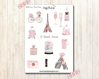 Valentines Day Sticker Sheet | Love Stickers | Valentines Day Stickers | Planner Stickers | Journaling Stickers | Scrapbook Stickers