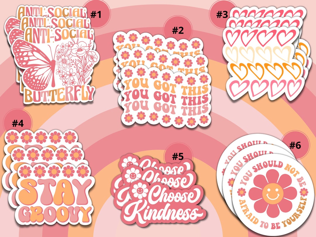 Mental Health Sticker Pack- Positive Mental Health Stickers, Self Care ...