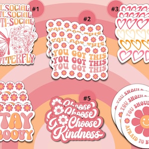 Mental Health Sticker Pack- Positive Mental Health Stickers, Self Care Stickers, Waterproof Stickers, Laptop Stickers, Mental Health Gifts