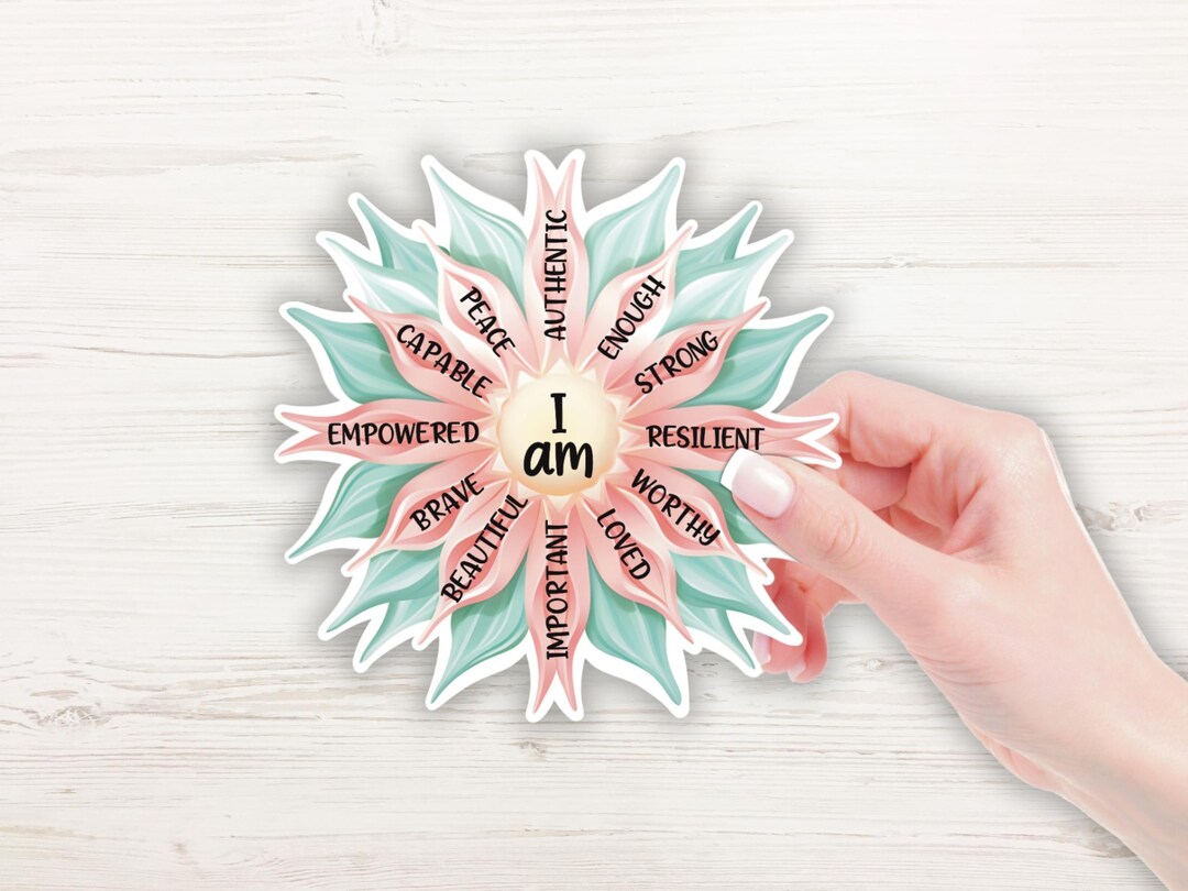 I Am Sticker, Affirmation Vinyl Sticker, Mental Health Decal, You Are ...