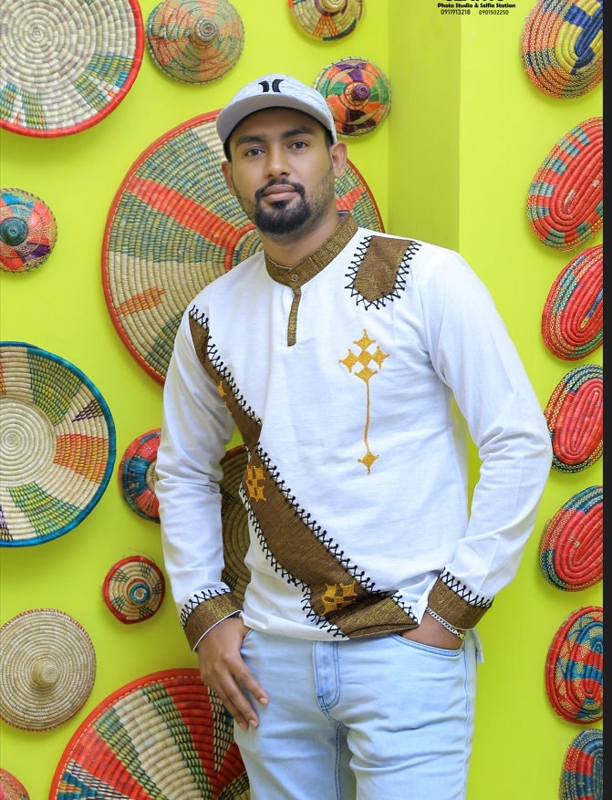 Ethiopian Traditional T-shirt Habesha Man Cloth Eritrean - Etsy