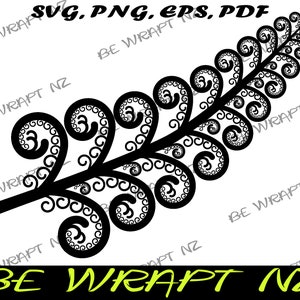 NZ Leaf Design, New Zealand Design, Koru Style Fern Leaf Design, Leaf Design svg, svg tshirt design, tshirt svg