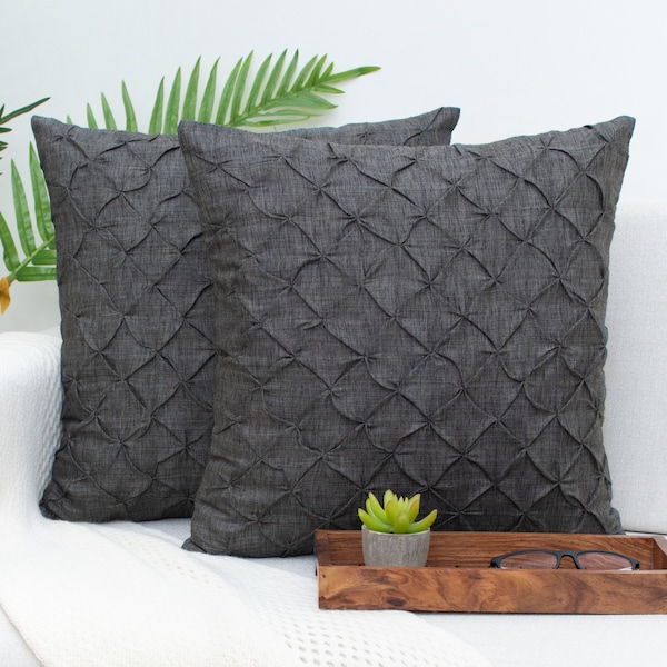 Charcoal Gray Pillow Etsy