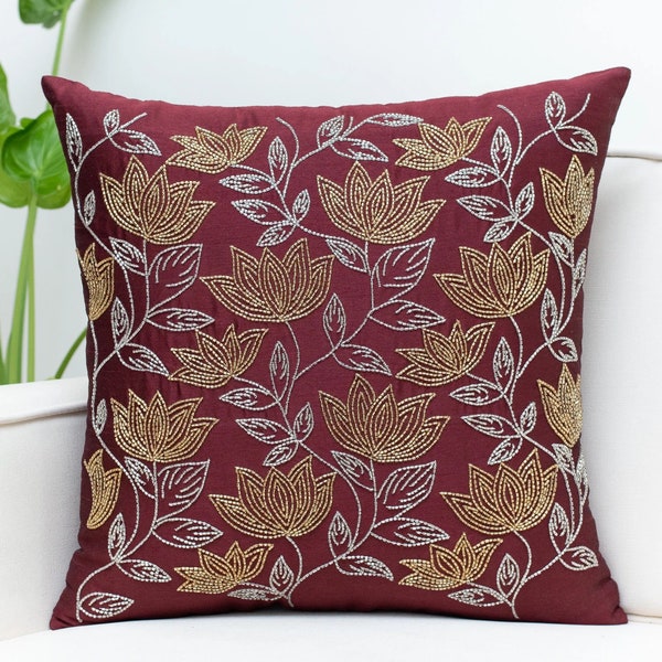 Maroon Pillows Etsy