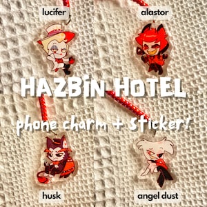 hazbin hotel phone charms!