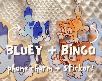 bluey and bingo phone charms!