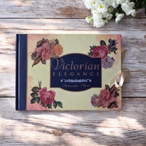 Album photo « Élégance victorienne » vintage de 1997 / Album photo vintage / Espaces découpés / Floral / Décoratif / Aspect antique / Pages en carton