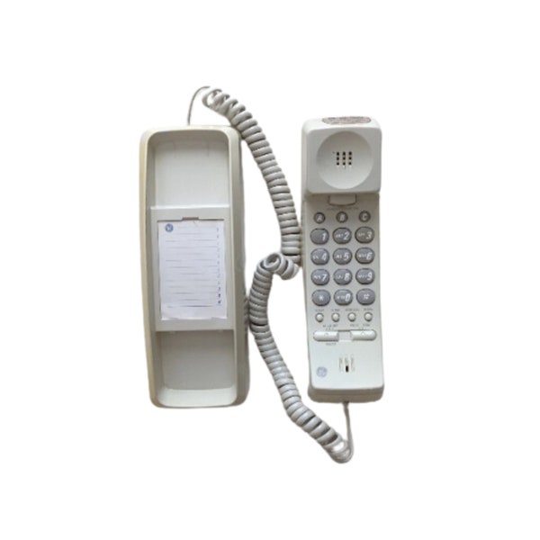 GE Drucktasten Telefon Vintage Modell 2-9220 Pulston in Elfenbein / Vintage Telefone / ungetestet / Vintage Telefon