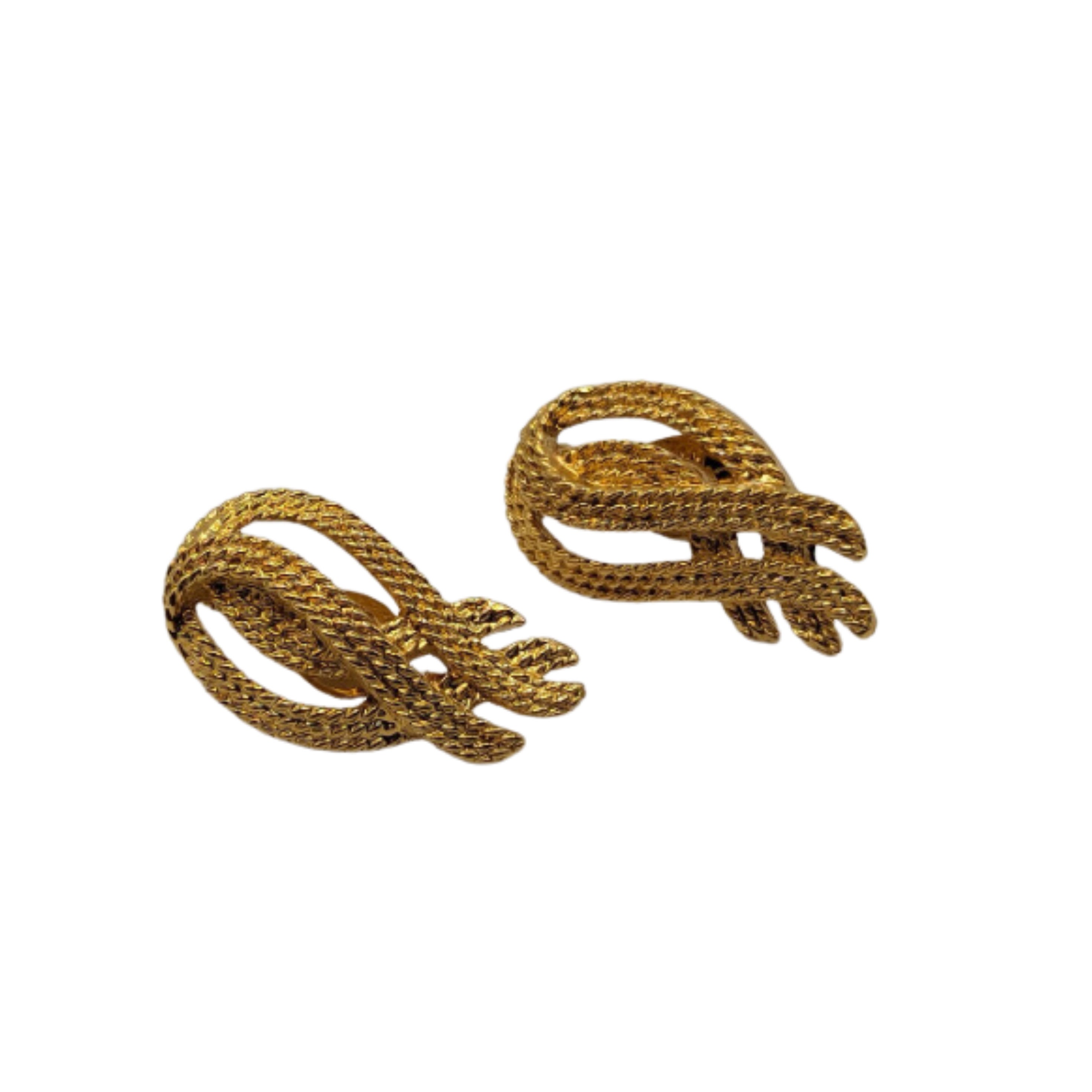 Monet Clip On Earrings Gold Tone Clip On Earrings 1980s Vintage Etsy