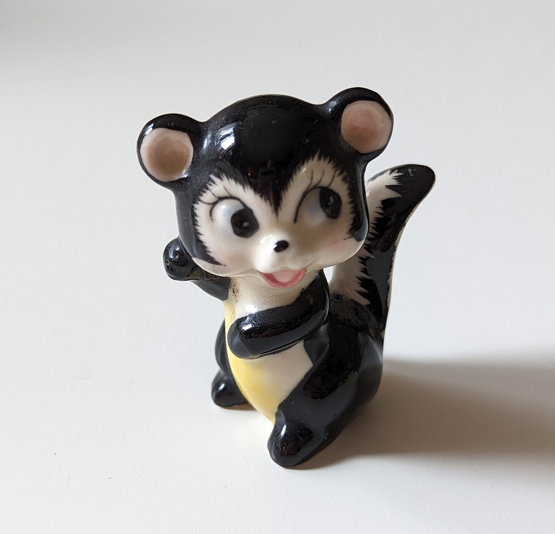 Vintage Ceramic Skunk Figurine / Miniature Skunk / Mini Skunk Etsy