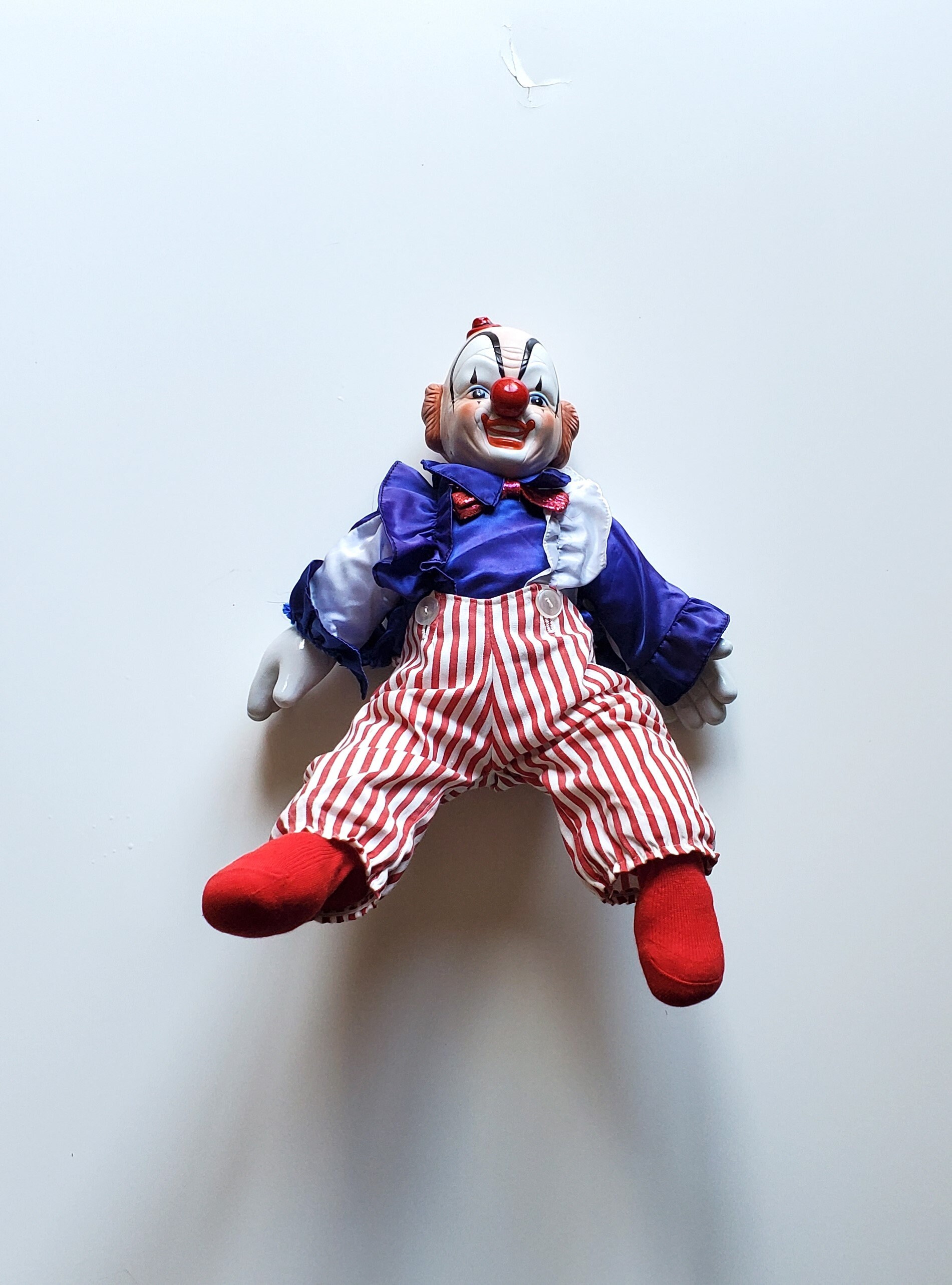 Peluche Clown de cirque effrayant, poupée musicale à remonter, jouet Animal  rétro pour enfants, poupée effrayante, Patchwork, joue de la musique -   France