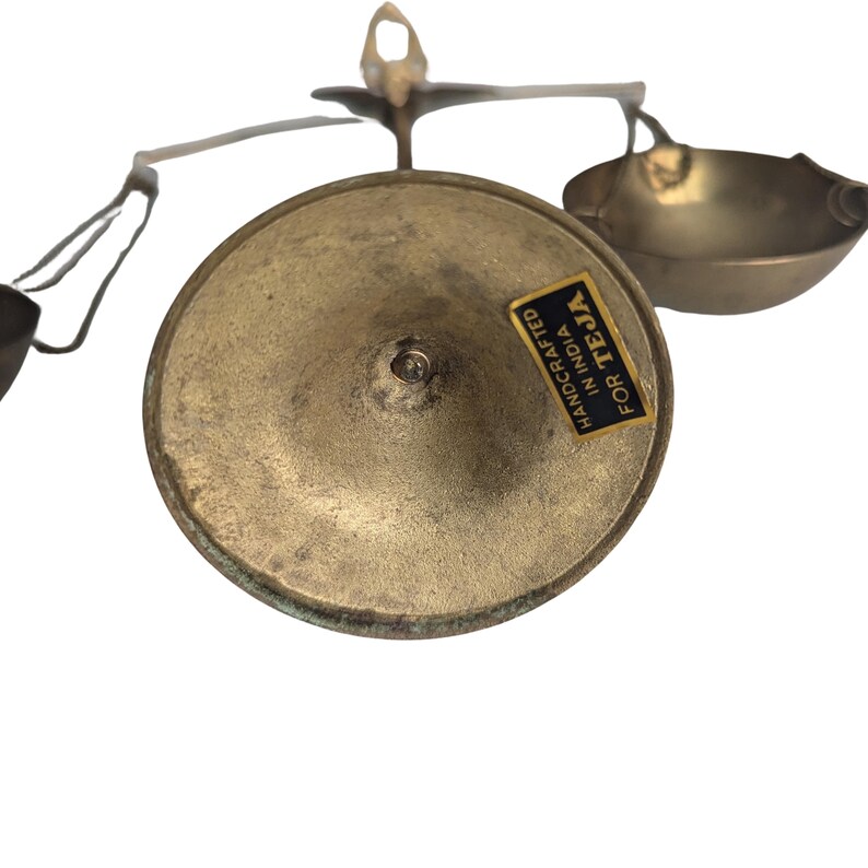 1980's Brass Decorative Scale / Made in India / Brass Scale With Eagle