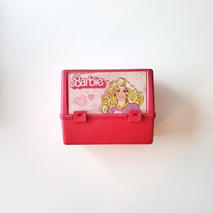 Vintage Hot Pink Barbie Plastic Lunchbox Rare