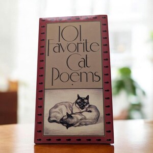 1991 &#39;101 Favorite Cat poems&#39;  / Vintage cat book / Contemporary books