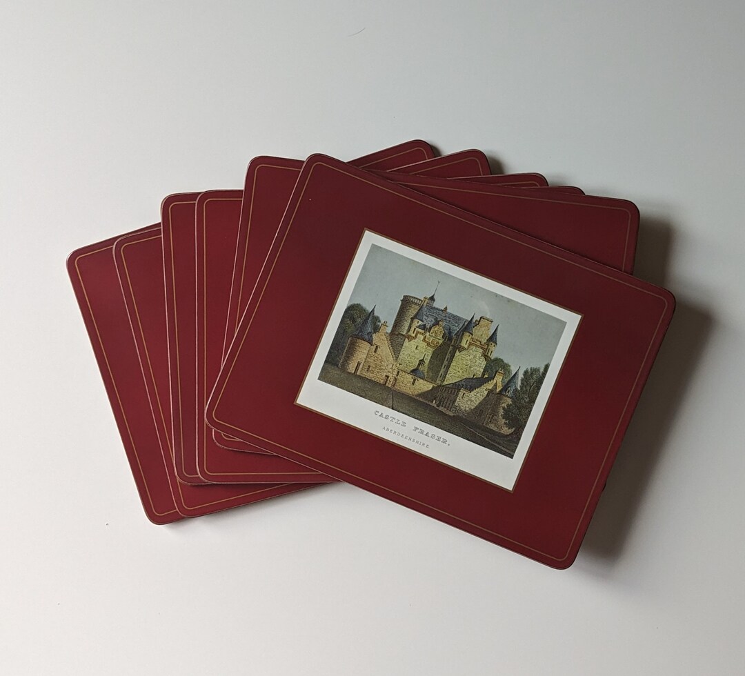 Rare Vintage Pimpernel Placemat Set / Corkboard Place Settings / Made