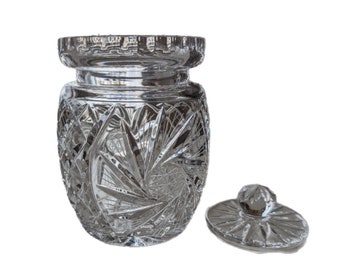 Vintage Biscuit Jar / Crystal cookie Jar/ Ice Bucket / Vintage Kitchen / Retro / Vintage / Glass Cookie Jar