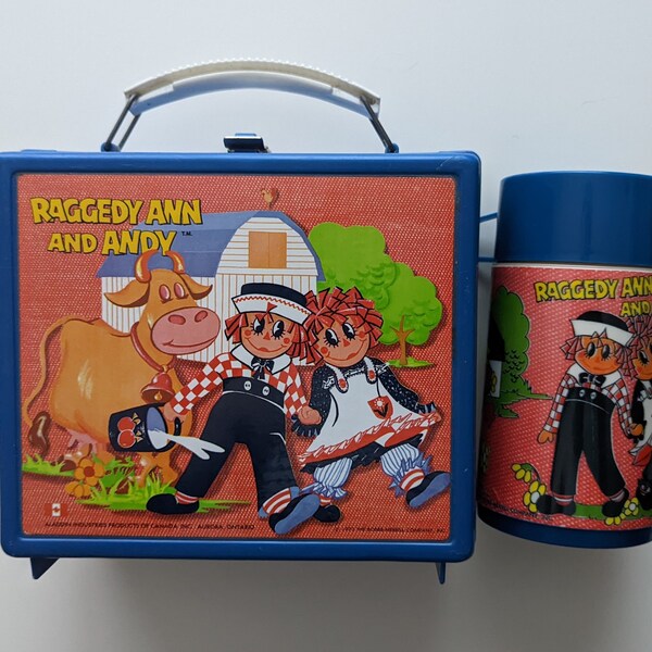 1973 Raggedy Ann and Andy Lunch Box (includes original thermos)