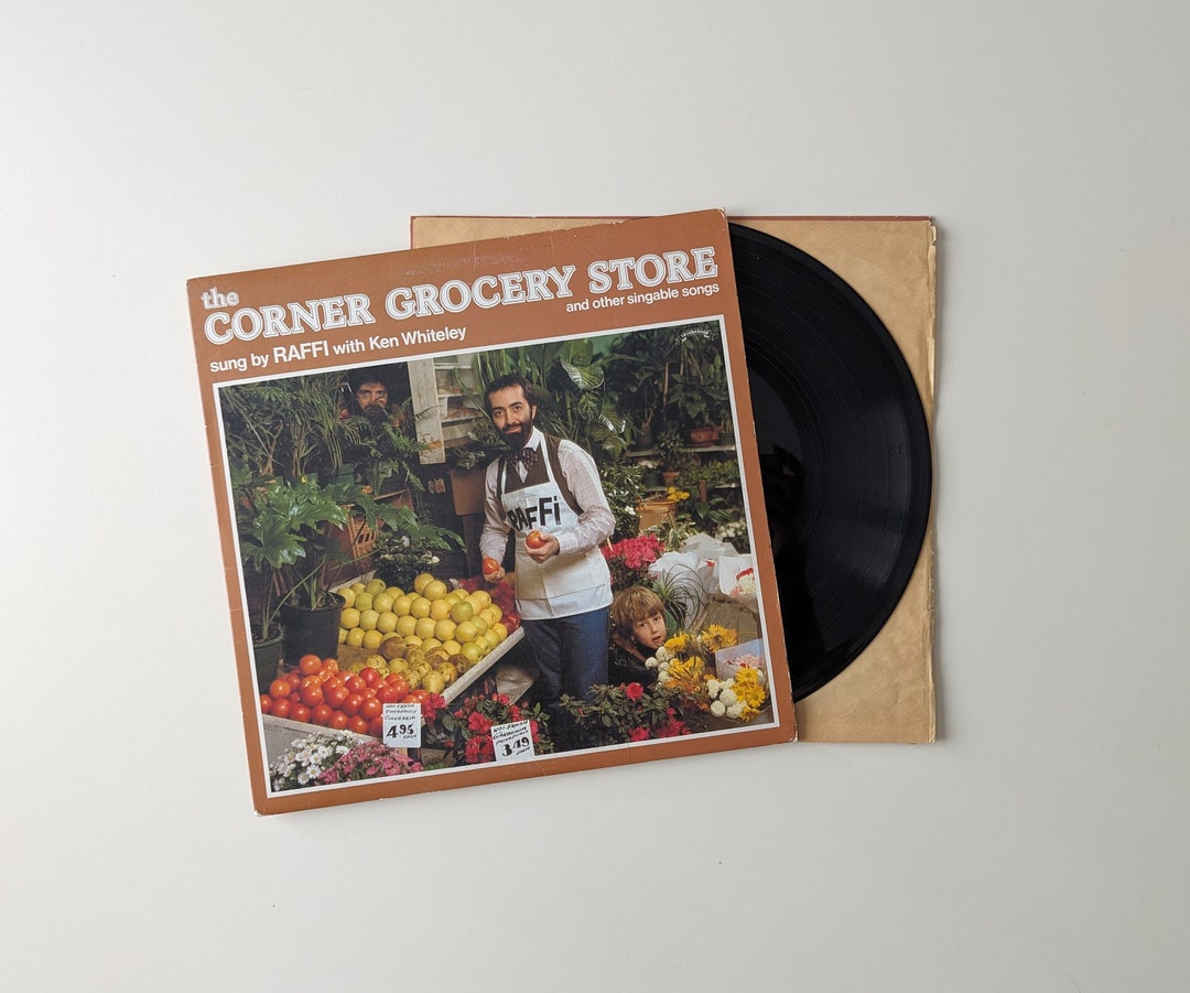 Vinyl Record Raffi Corner Grocery Store LP Album / Vintage Raffi