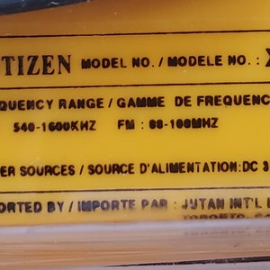 Vintage Sealed Citizen X189 Portable AM/FM Radio With Headphones ...