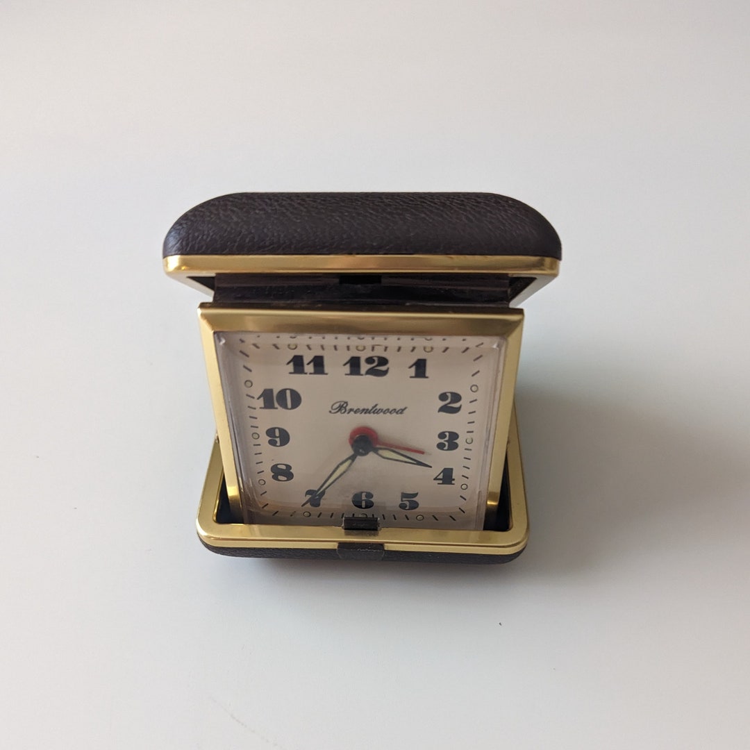 Vintage Brentwood Travel Alarm Clock / Vintage Alarm Clock / Travel