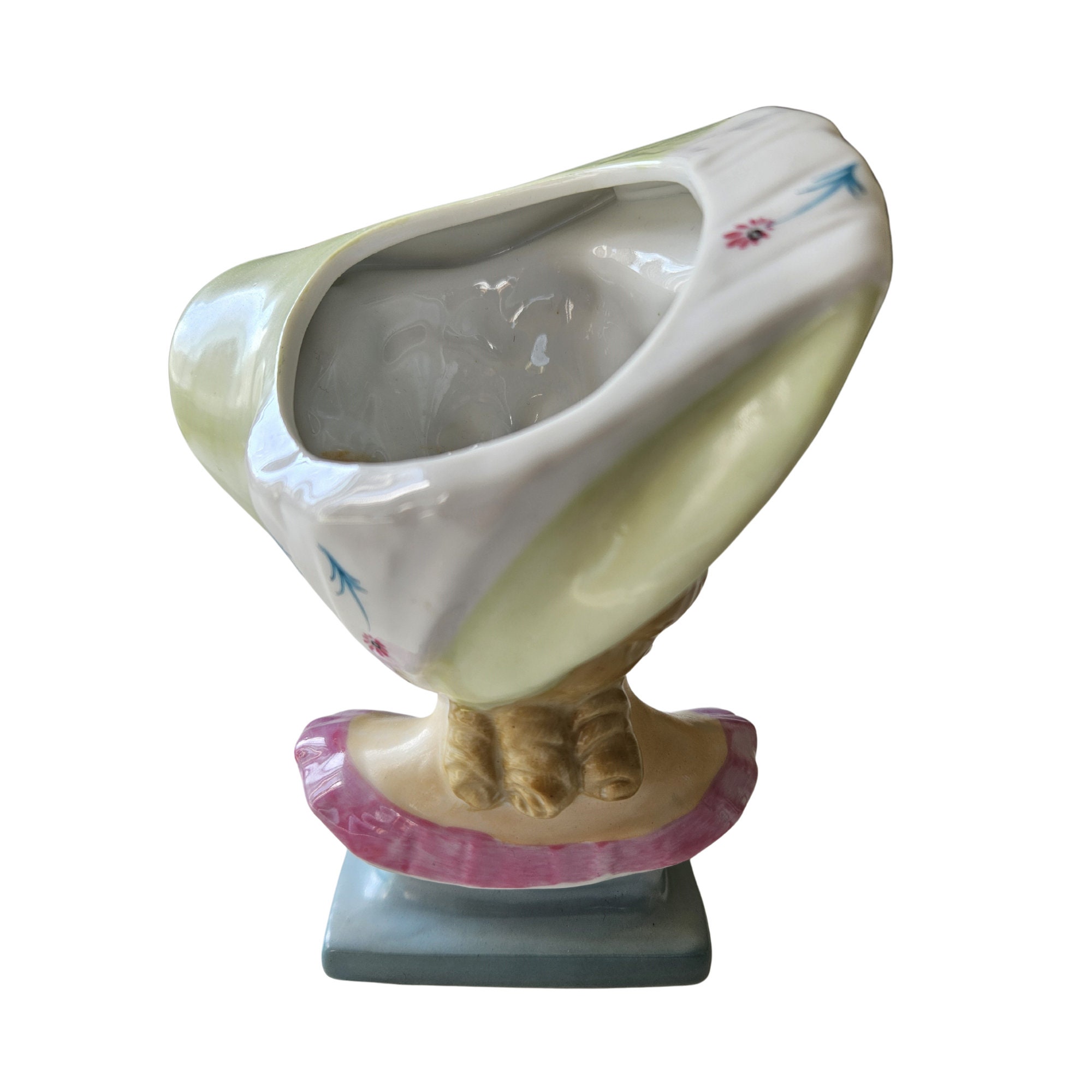 1960s UCAGCO Japan Vintage Lady Head Vase Planter Woman Hand